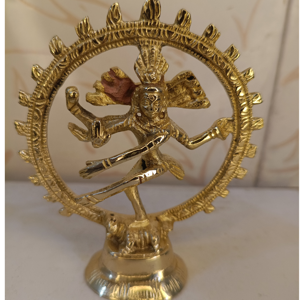 Handcrafted Bell Metal Nataraja Idol – Lord Shiva Dancing Statue for Home Décor & Puja - View 3