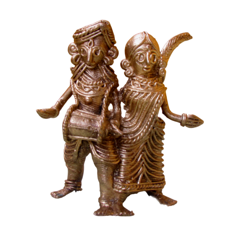 Tribal Musician Couple Figurine