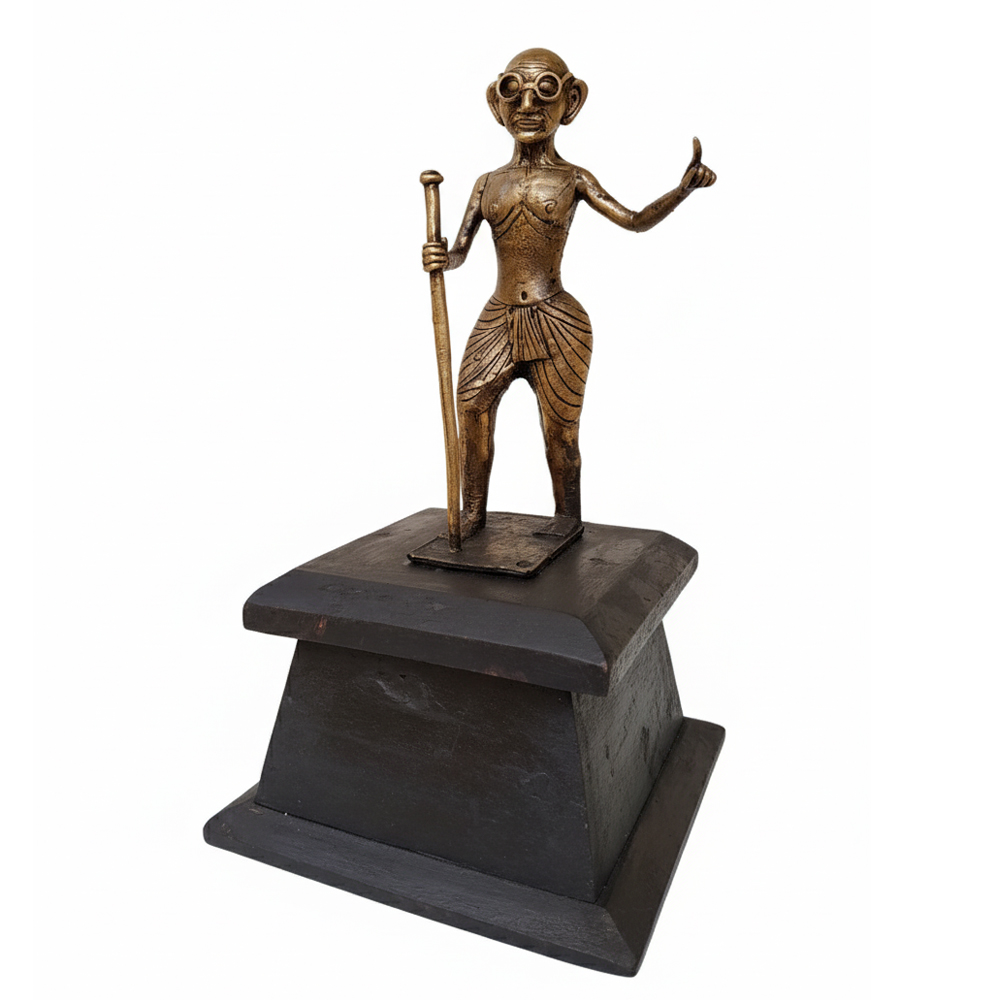🕊️ Mahatma Gandhi Handcrafted Dokra Idol 