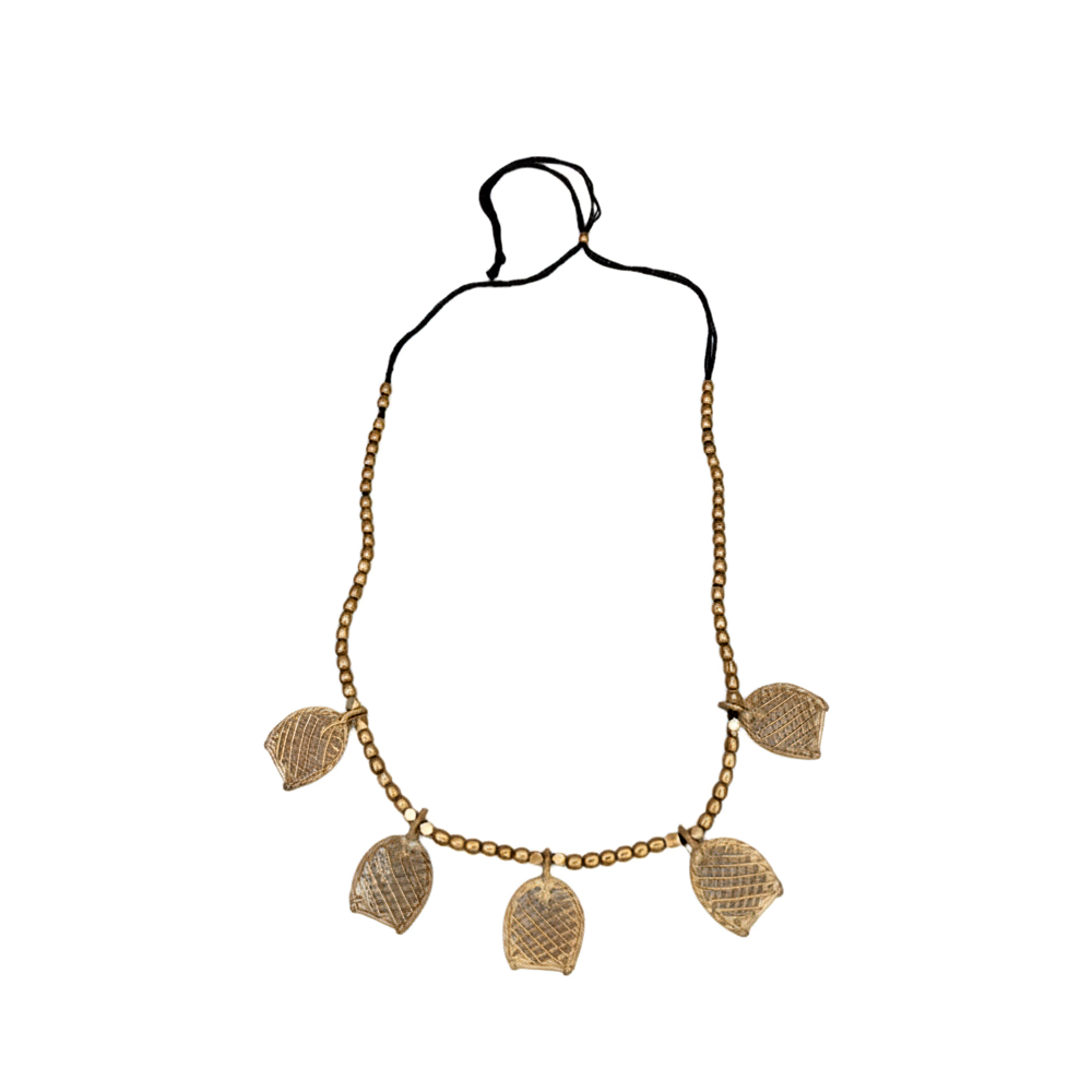 Authentic Dokra Art: Brass Tribal Motif Necklace