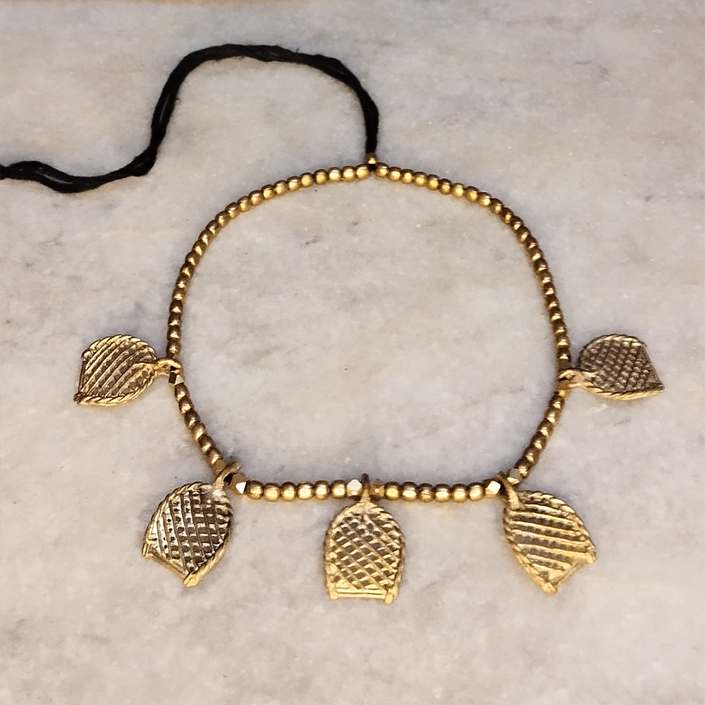 Authentic Dhokra Art: Brass Tribal Motif Necklace