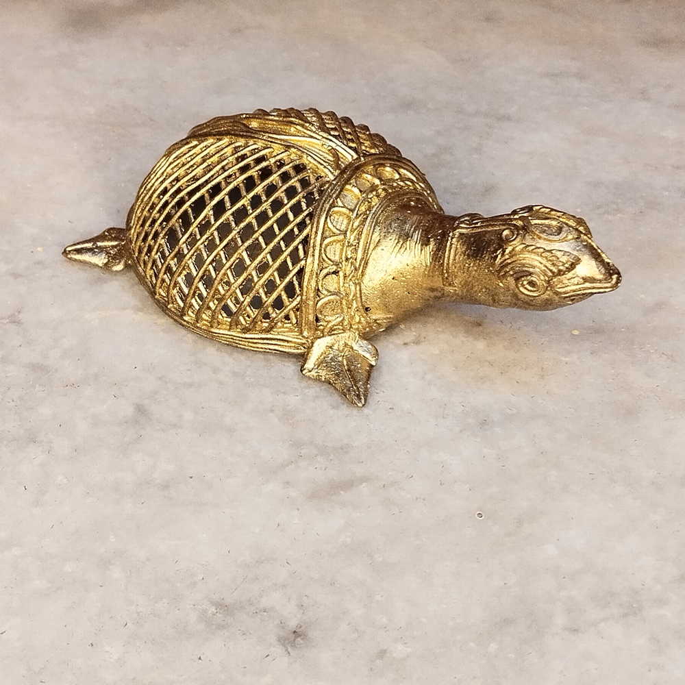 Brass Tortoise Figurine (Lost-Wax Casting)