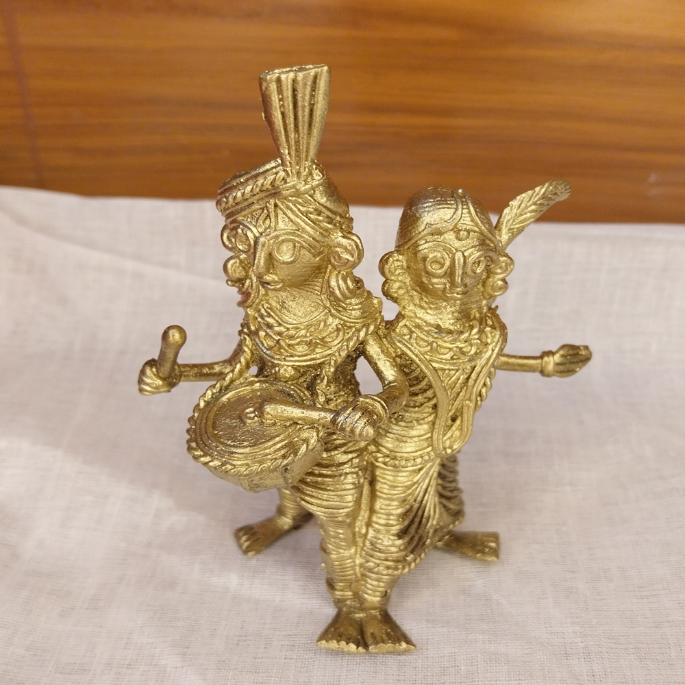 Tribal Musician Couple Figurine
