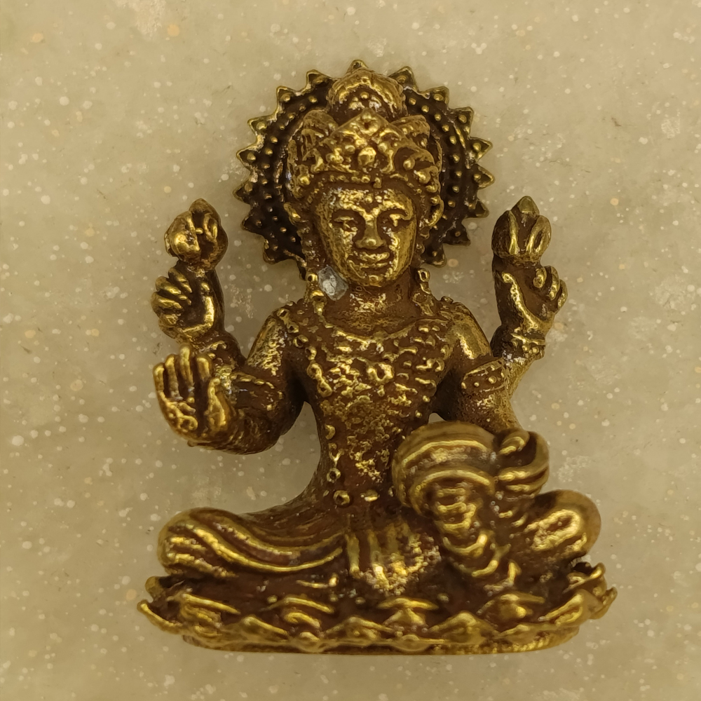 Divine Seated Lakshmi – Handcrafted Brass Masterpiece | Puja, Meditation, or Home Decor