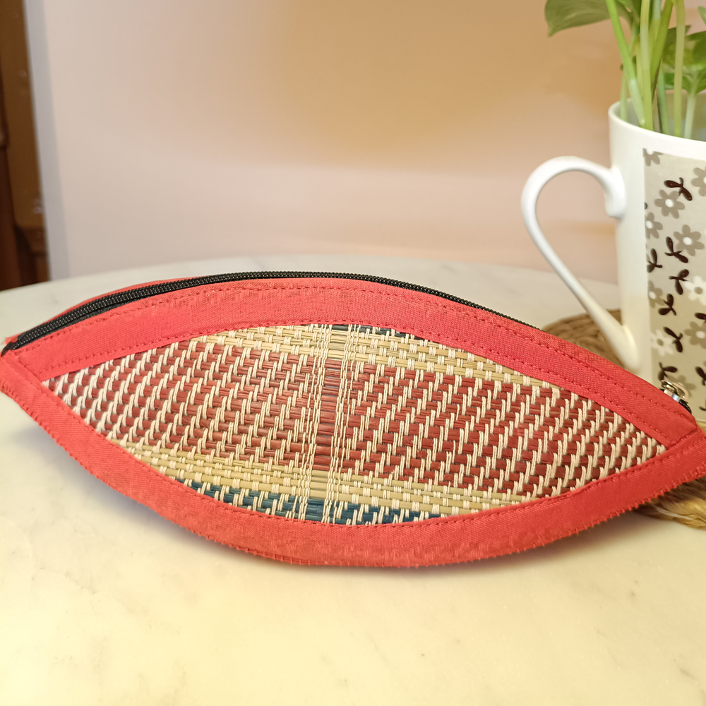 Handcrafted Madurkati Utility Pouch – Artisanal Multi-Purpose Zipper Bag