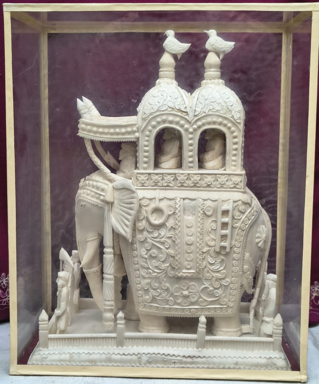 Grand 14.5" Special Sholapith Howdah Elephant – Hand-Carved Royal Indian Heritage Masterpiece