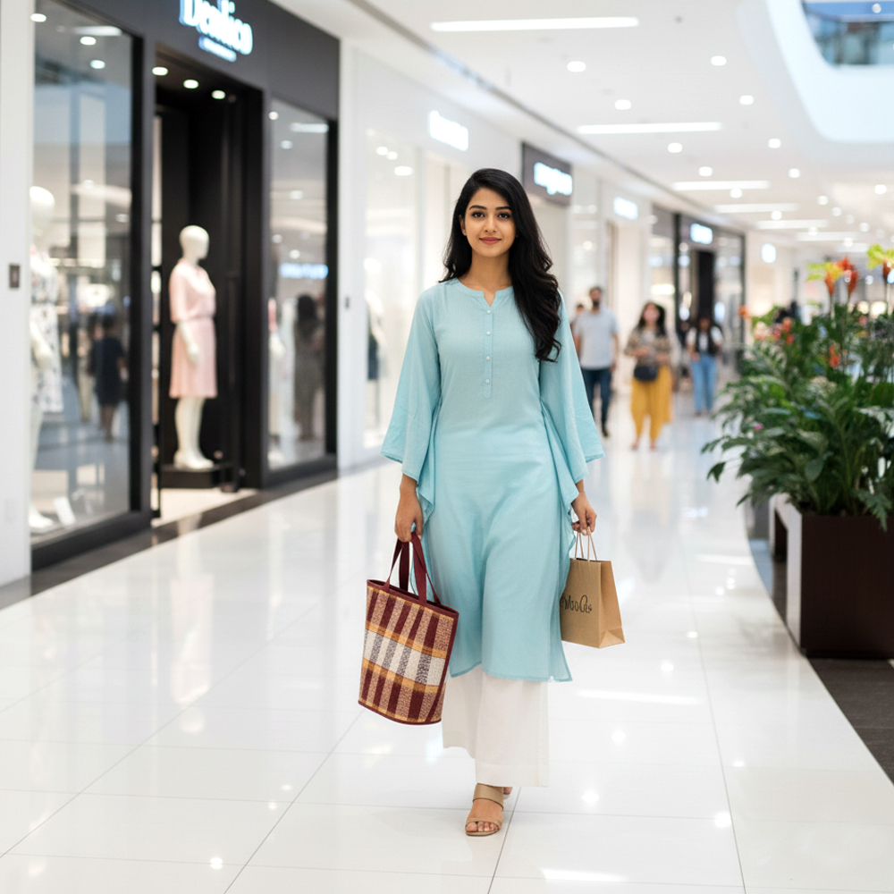 🍂 Artisanal Madurkati Harvest Tote Bag - Handwoven & Eco-Chic - View 3