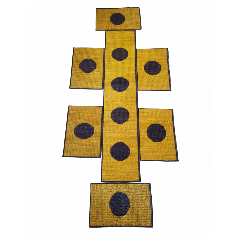 🟡 Bold & Modern Masland Table Mat & Runner Set (7 Pieces) - Runner & 6 Place Mats - View 2