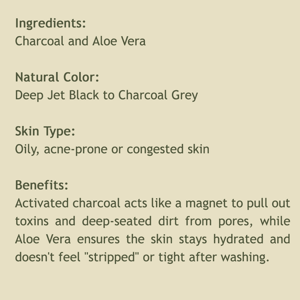 Yin-Yang Detox Bar | Charcoal + Aloe Vera | Set of 5 - View 3