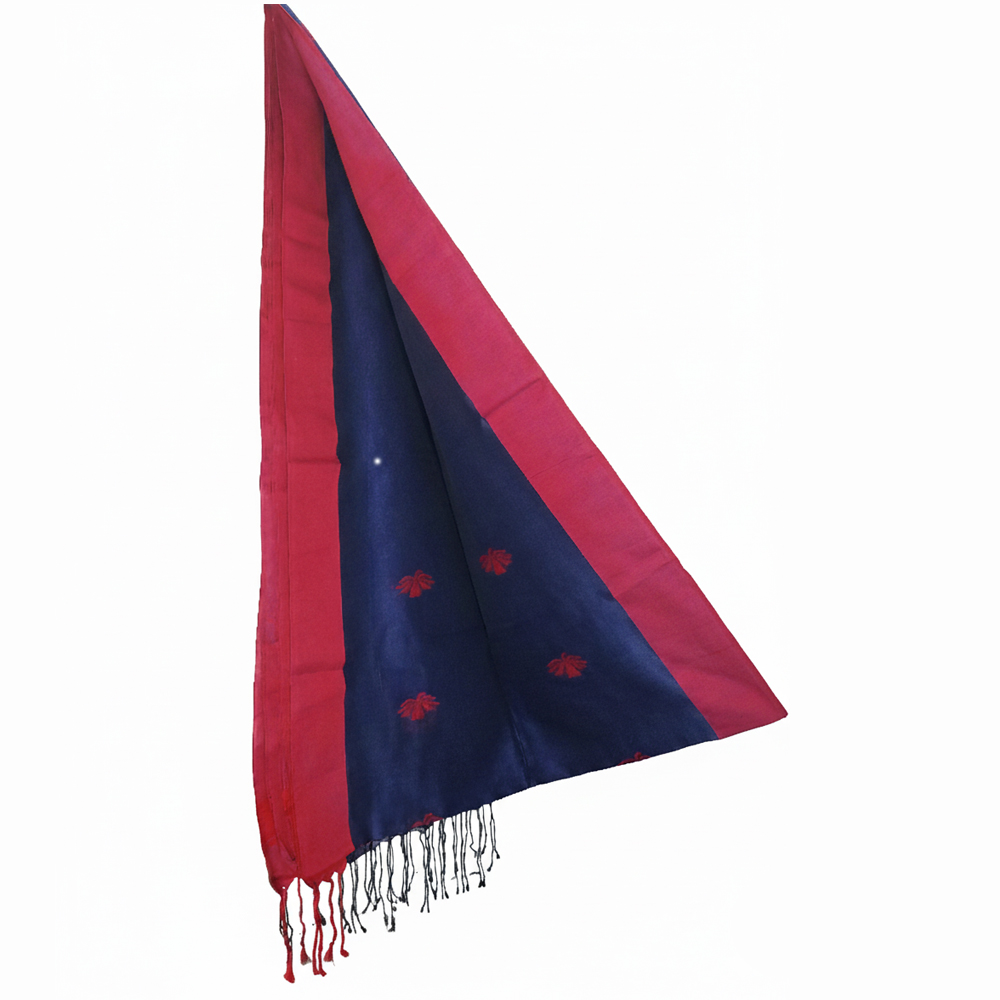 🧵 Elegant Jamal Buti 100% Pure Cotton Saree with Blouse Piece 🌸 - View 4