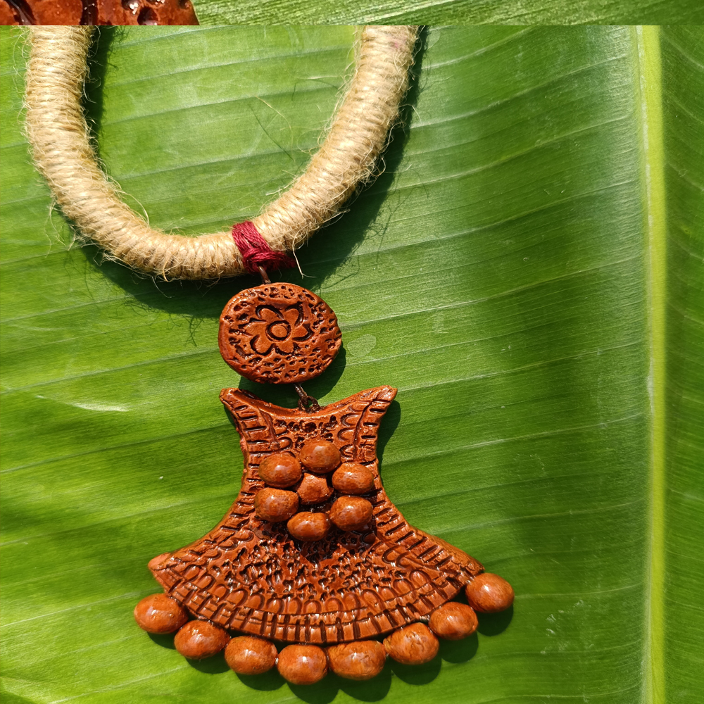 Traditional Earthy Clay Pendant