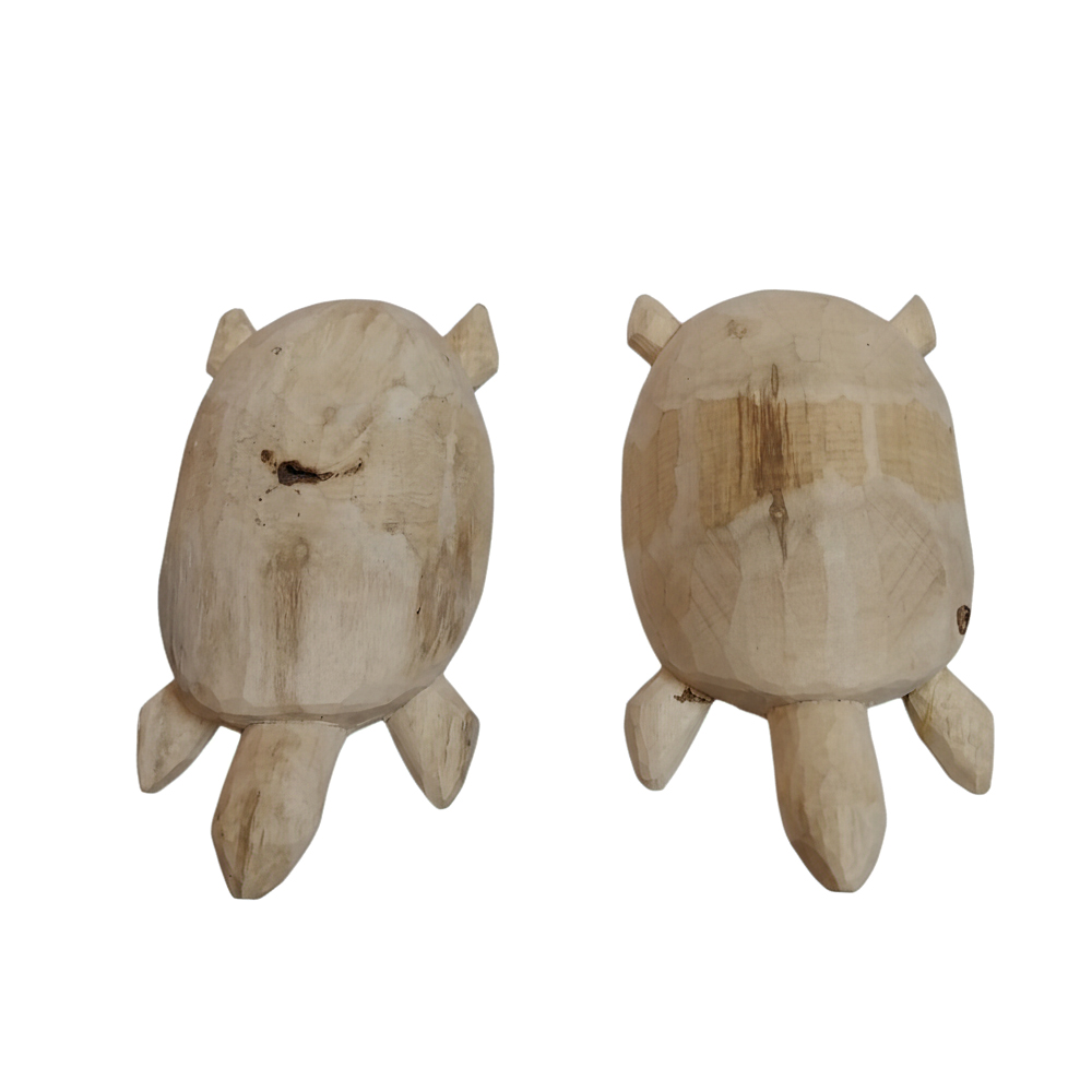 🐢 DIY: Craft Your Own Companion: Unfinished Wooden Tortoise for Painting! Set of 2 | 9 Inch x 3 Inch - View 2