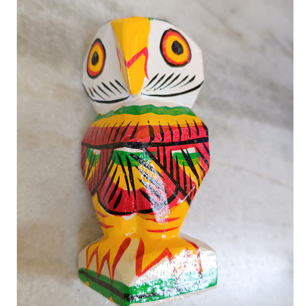 🦉 Hand-Painted Wooden Owl Figurines (Set of 3) - View 5